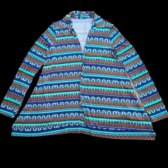 CIA MARITIMA Womens Top Blouse Popover Long Sleeves Roll Tab Size L - Picture 11 of 16